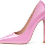 Women 4.7 Inch Pumps Pointy Closed Toe Stiletto Sexy High Heels Slip on Porm Party Wedding Dress Shoes
