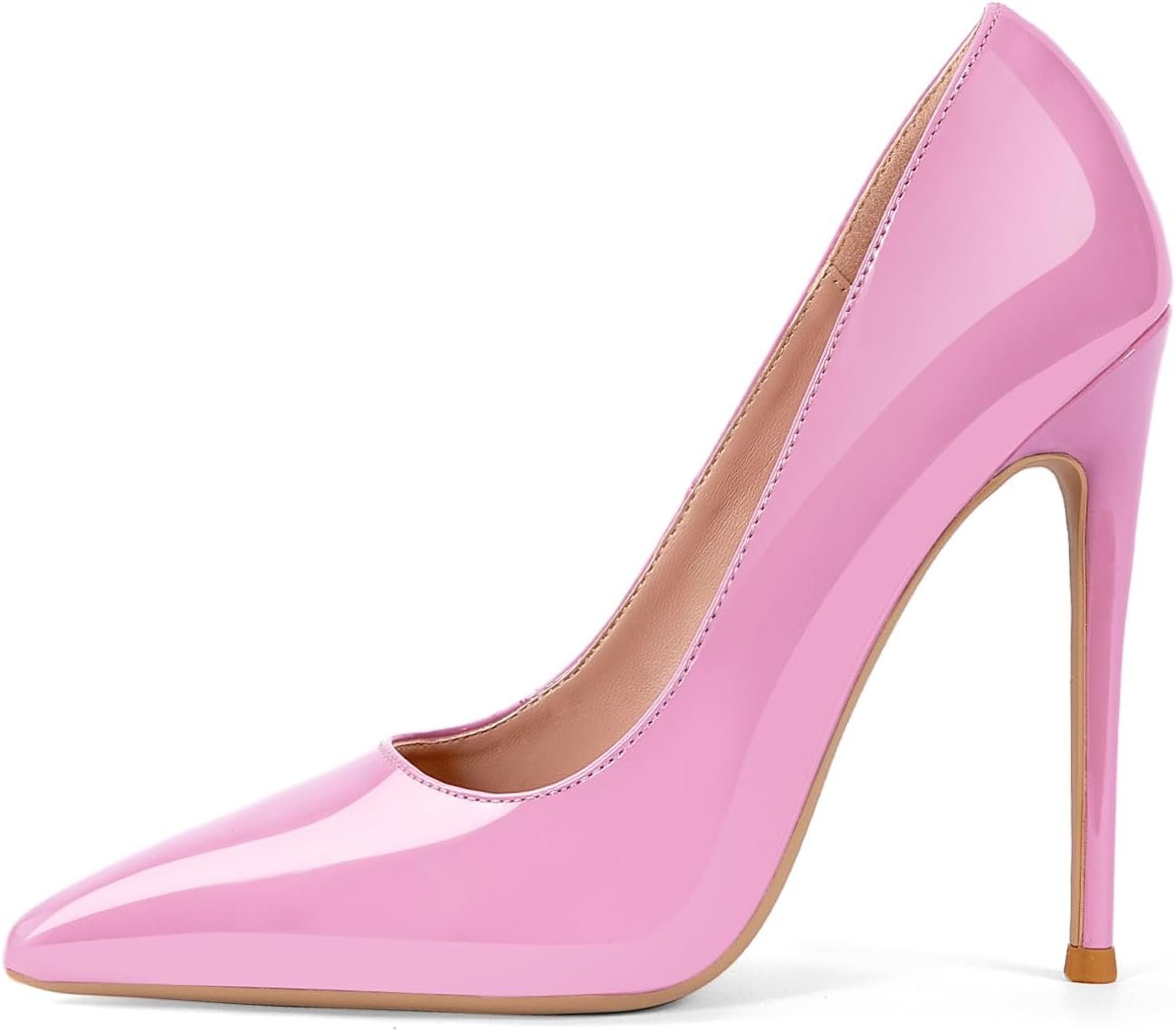 51VlMER-LgL._AC_SL1500_.jpg Women 4.7 Inch Pumps Pointy Closed Toe Stiletto Sexy High Heels Slip on Porm Party Wedding Dress Shoes - Image 1