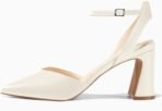 Women Closed Toe Heels Chunky Block Heel Ankle Strap Pumps Slingback Heeled Sandals - Image 2