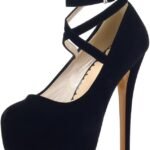 Women Ankle Strap Platform Party Closed Toe Dress High Heels Pumps