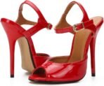 Unisex Men's Women Stiletto High Heel For Women, Ankle Strap Peep Toe Slingback Sandals - Image 2