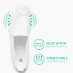 Women Mesh Flats Shoes Breathable Slip on Shoes Casual Black and White Flats Comfortable Walking Shoes - Image 2