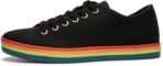 Women Low Top Canvas Shoes Lace up Fashion Sneakers Casual Comfort Walking Shoes - Image 2