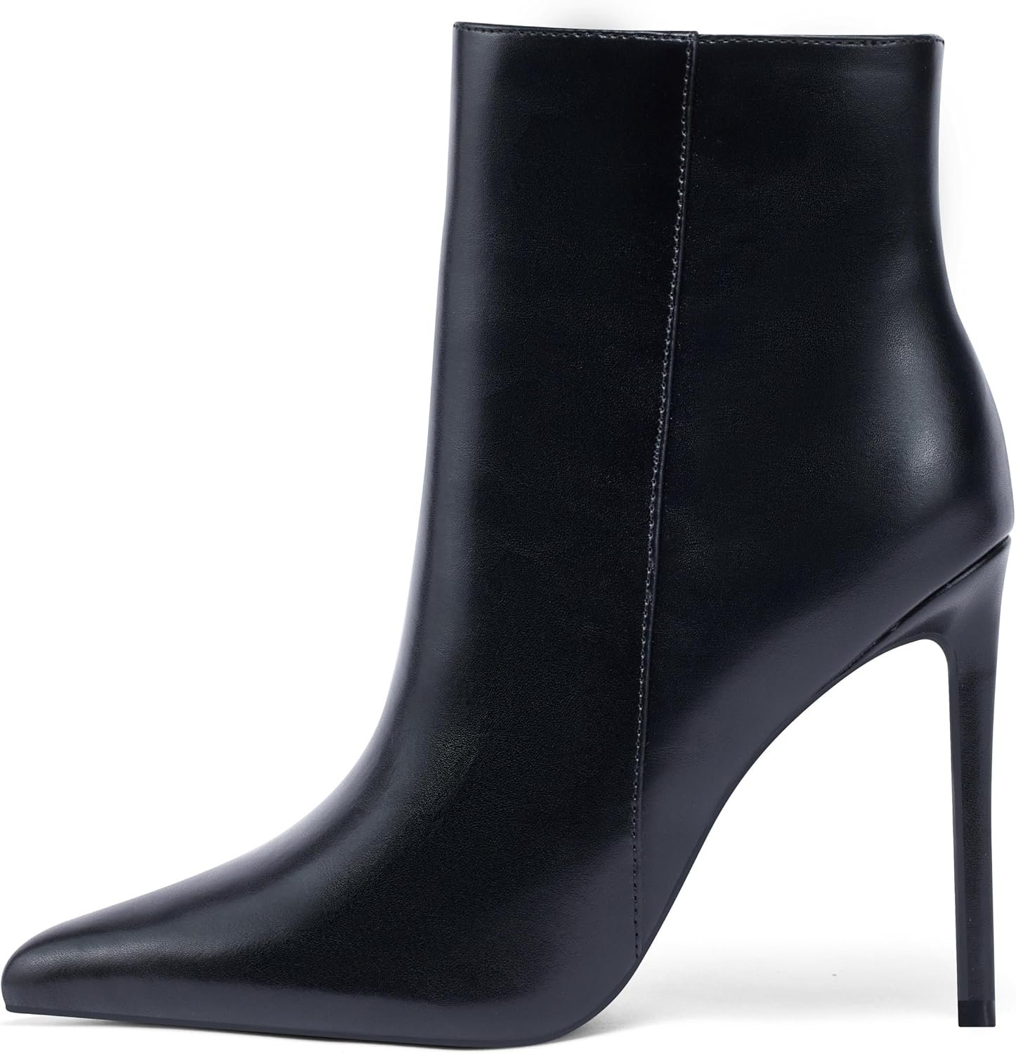71OPUJZXEL._AC_SL1500_.jpg Women Heeled Ankle Booties,Sexy Pointed Toe 4 inch Stiletto High Heel Fashion Ankle & Booties with Side Zipper High Heel Boots Dress Evening Party Boots Shoes - Image 1