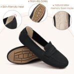 Women Loafers Comfortable Knit Driving Shoes Washable Casual Work Slip on Loafer - Image 2