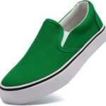 Low-Top Slip Ons Women Fashion Sneakers Casual Canvas Sneakers for Women Comfortable Flats Breathable Padded Insole Slip on Sneakers Women Low Slip on Shoes