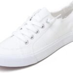 Women  Fashion Sneaker White Color Washed and Leopard Canvas Slip on Shoes