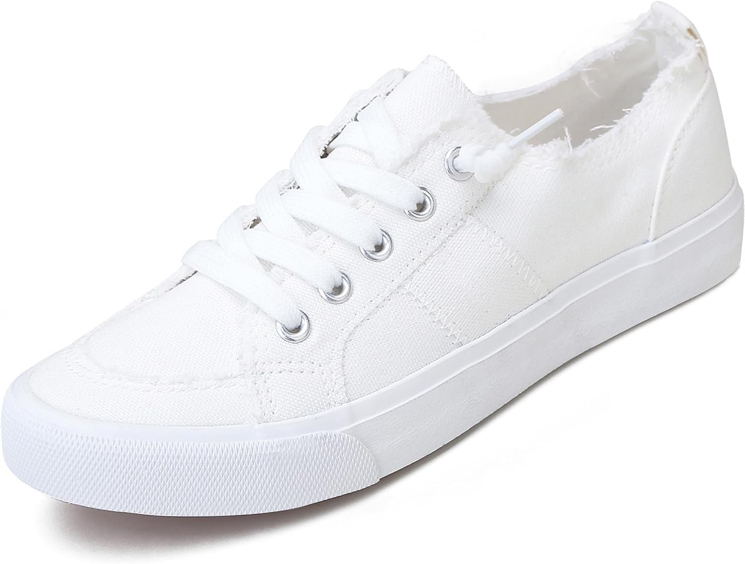 71hEr4RNgcL._AC_SL1500_.jpg Women Fashion Sneaker White Color Washed and Leopard Canvas Slip on Shoes - Image 1