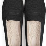 Women Loafers Comfortable Knit Driving Shoes Washable Casual Work Slip on Loafer